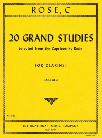 Rose, 20 grand studies for clarinet