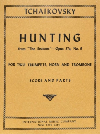 Hunting from 'The Seasons' op.37b for horn, 2 trumpets and trombone score and parts