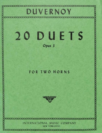 Duvernoy, 20 duets op.3 for 2 horns