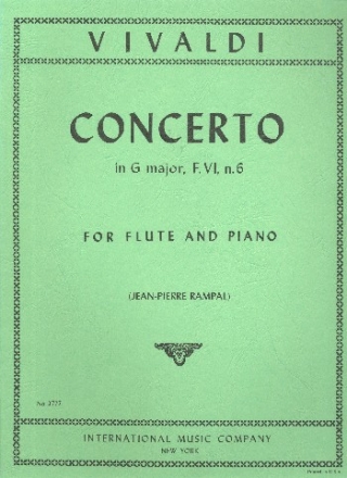 Concerto in G Major F.VI,6 for Flute and Orchestra for flute and piano