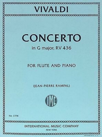 Concerto G major for Flute and Orchestra for flute and piano