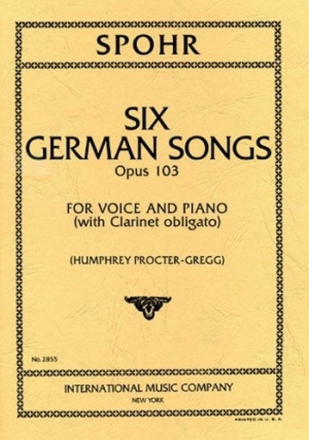 Spohr, 6 german songs op.103 for voice and piano