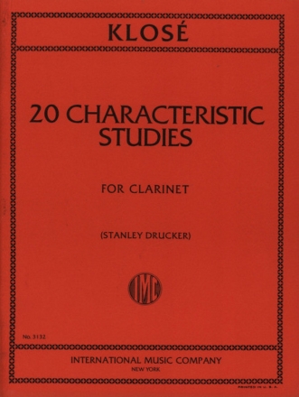 Klose, 20 characteristic studies for clarinet