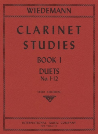 Wiedemann, Studies vol.1 - Duets (nos.1-12) for 2 clarinets