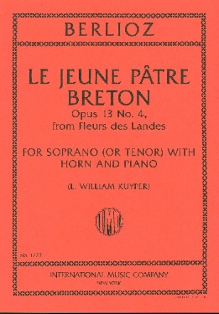 Le jeune ptre breton op.13,4 for soprano (tenor), horn and piano parts (fr)