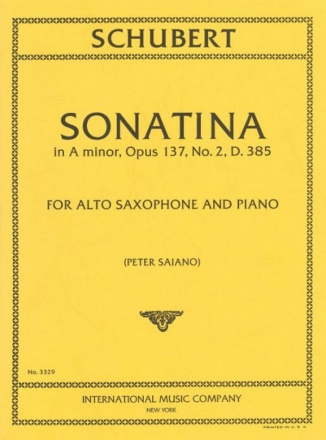 Sonatina a minor op.37/2 for alto sax and piano