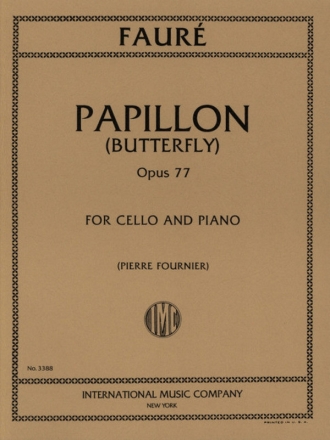 Faur, Gabriel - Papillon op.77 for violoncello and piano