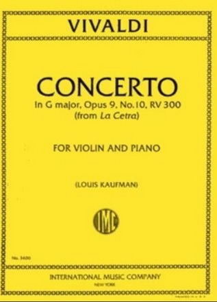 Concerto G major op.9/10 for violin and piano