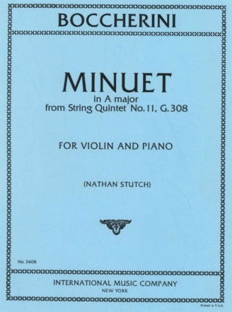 Minuet A major for violin and piano