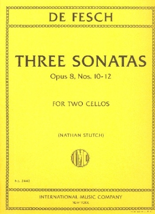 3 Sonatas op.8 nos.10-12 for violoncello and piano