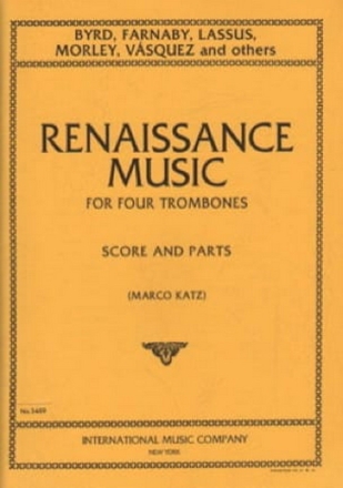 Renaissance Music for 4 trombones score and parts