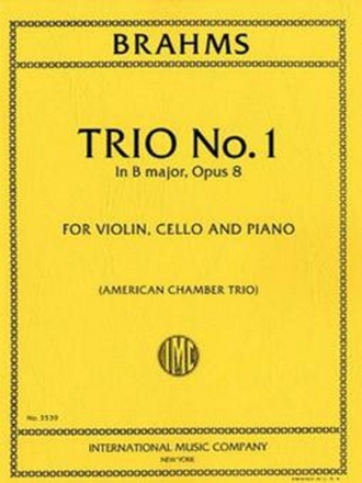 Trio no.1 in B major op.8 for violin, cello and piano