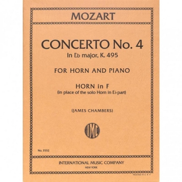 Mozart, Horn Concerto no.4 in E flat major  Horn in F - Solo Part