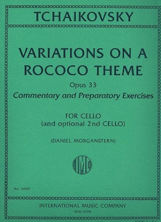 Variations on a Rococo Theme op.33 for cello (with optional 2nd cello) score and parts