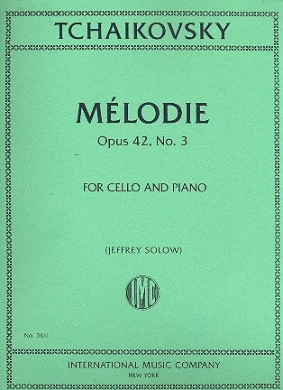 Melodie op.42,3 for cello and piano