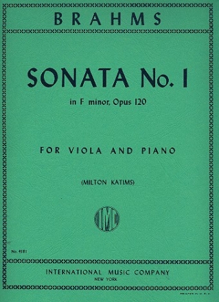 Sonata f minor no.1 op.120 for viola and piano