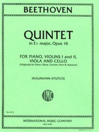 Quintet EbMaj op.16 for 2 violins, viola and cello