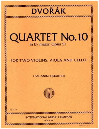 String Quartet no.10 op.51 for 2 violins, viola and violoncello parts