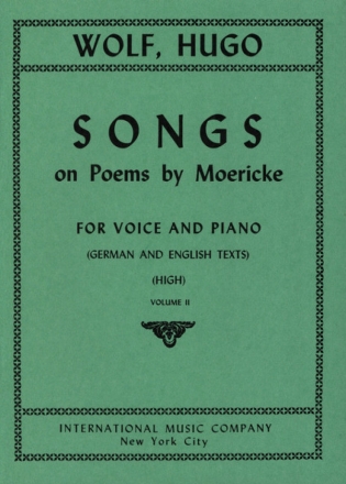 Wolf, 52 songs on poems Vol.2 for high voice and piano