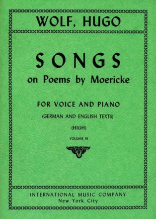 Wolf, 52 songs on poems Vol.3 for high voice and piano