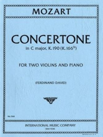 Concertone C Maj for 2 violins and piano