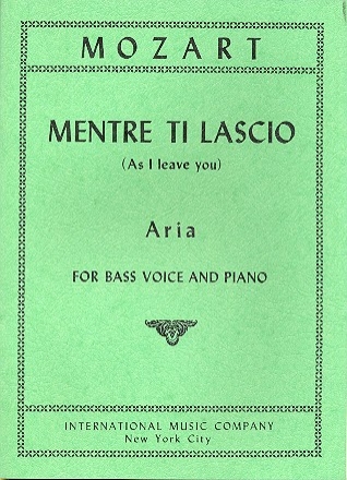 Mentre ti lascio for bass and piano