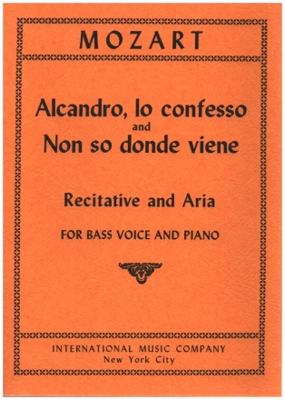 Alcandro, Io confesso and Non so donde viene for bass voice and piano (it/en)