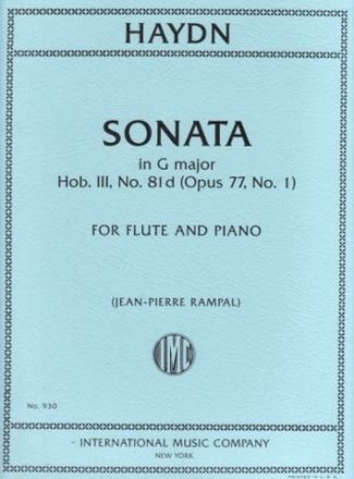 Sonata G major for flute and piano