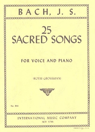 25 sacred Songs for voice and piano