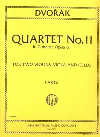 Quartett C-Dur Nr.11 op.61 fr 2 Violinen, Viola und Violoncello Stimmen