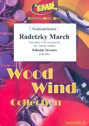 Radetzky-Marsch fr 5 Holzblser (Keyboard und Percussion ad lib) Partitur und Stimmen