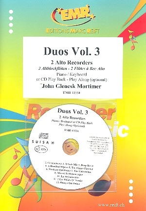 Duos vol.3 (+CD): for 2 alto recorders and piano score and parts