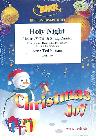 Holy Night for mixed chorus and 5 strings (rhythm group ad lib) score and parts (incl. 20 chorus scores)