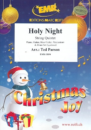 Holy Night for 5 string instruments (ensemble) (rhythm roup ad lib) score and parts