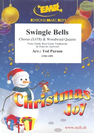 Swingle Bells for mixed chorus and 5 woodwind instruments (rhythm group ad lib) score and parts (incl. 20 chorus scores)