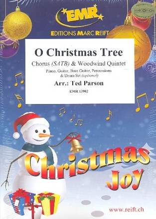 O Christmas Tree for mixed chorus and 5 woodwind instruments (rhythm group ad lib) score and parts (incl. 20 chorus scores)