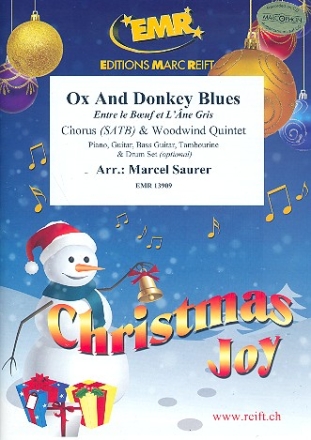 Ox And Donkey Blues for mixed chorus and 5 woodwind instruments (rhythm group ad lib) score and parts (incl. 20 chorus scores)