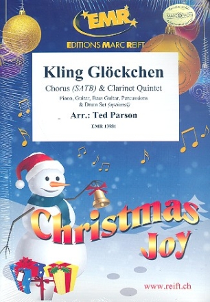 Kling Glckchen kling for mixed chorus and 5 clarinets (rhythm group ad lib) score and parts (incl. 20 chorus scores)