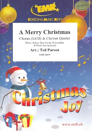 A merry Christmas for mixed chorus and 4 clarinets (rhythm group ad lib) score and parts (incl. 20 chorus scores)