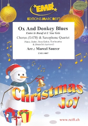 Ox And Donkey Blues for mixed chorus and 4 saxophones (rhythm group ad lib) score and parts (incl. 20 chorus scores)