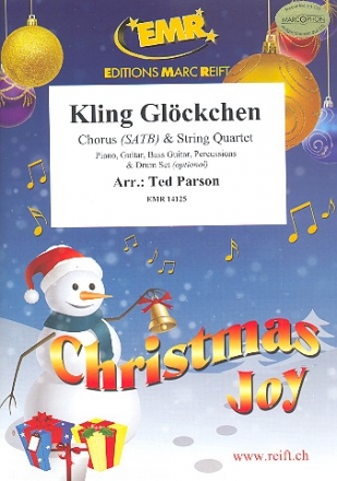 Kling Glckchen for mixed chorus and string quartet (rhythm group ad lib) score and parts (incl. 20 chorus scores)