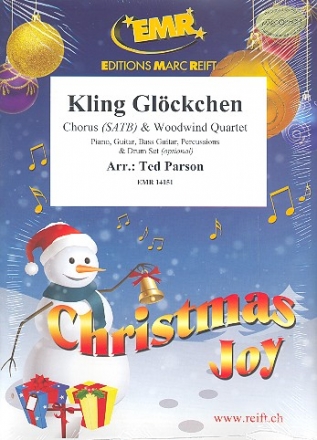 Kling Glckchen kling for mixed chorus and 4 woodwind instruments (rhythm group ad lib) score and parts (incl. 20 chorus scores)