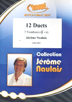 12 Duets for 2 trombones 2 scores (treble clef and bass clef)