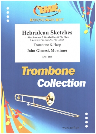 Hebridean Sketches for trombone and harp harp score and trombone parts (alto, bass, treble clef)