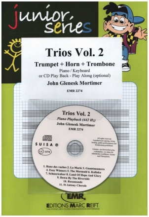 Trios vol.2 (+CD) for trumpet, horn and trombone (piano ad lib) score and parts