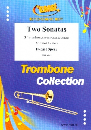 2 Sonatas for 3 trombones (piano/organ ad lib) score and parts