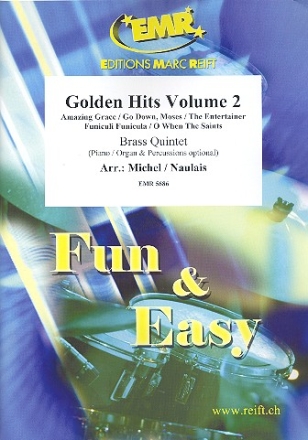 Golden Hits Band 2 fr 5 Blechblser (Klavier und Percussion ad lib) Partitur und Stimmen