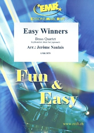 Easy Winners: fr 4 Blechblser (Keyboard und Percussion ad lib) Partitur und Stimmen