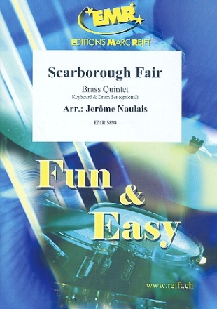 Scarborough Fair: fr 5 Blechblser (Klavier und Percussion ad lib) Partitur und Stimmen