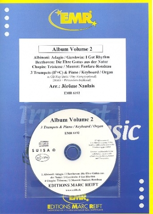 Album vol.2 (+CD) for 3 trumpets (bb or c) and piano/keyboard/organ score and parts